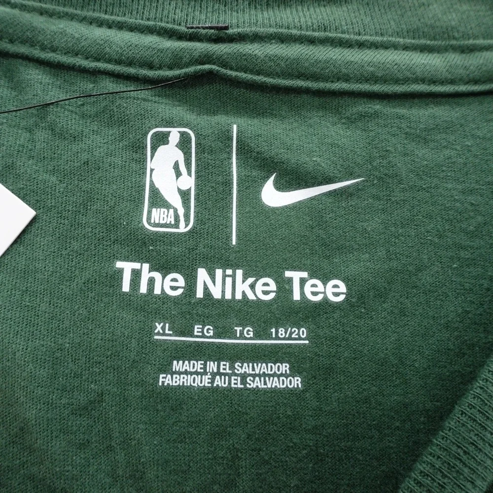 Nike Milwaukee Bucks Damian Lillard 0 NBA‎ Green T Shirt Kids XL NEW